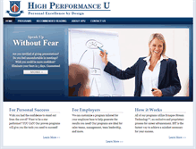 Tablet Screenshot of highperformanceu.com